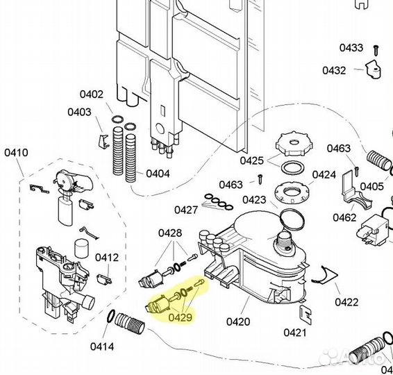 Клапан электромагнитный пмм Bosch/Siemens - 001668