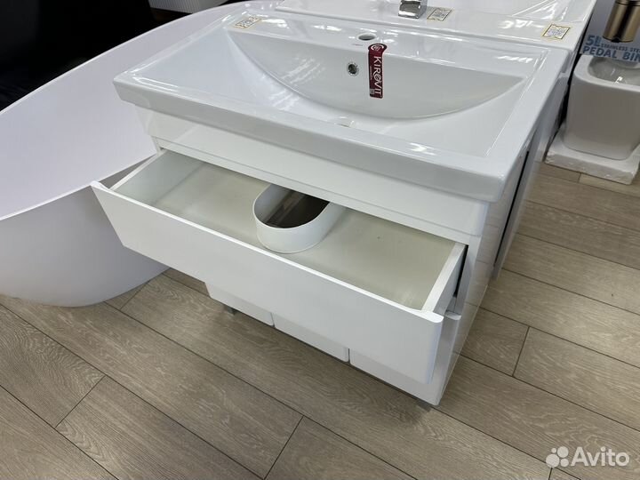 Тумба для ванной Натали комбинированная 80 см