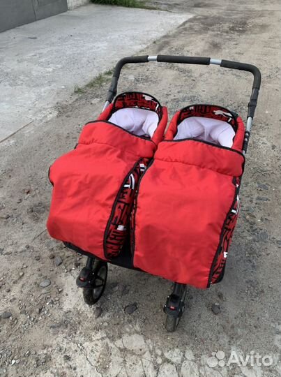 Коляска 2 в одном для 2 детей
