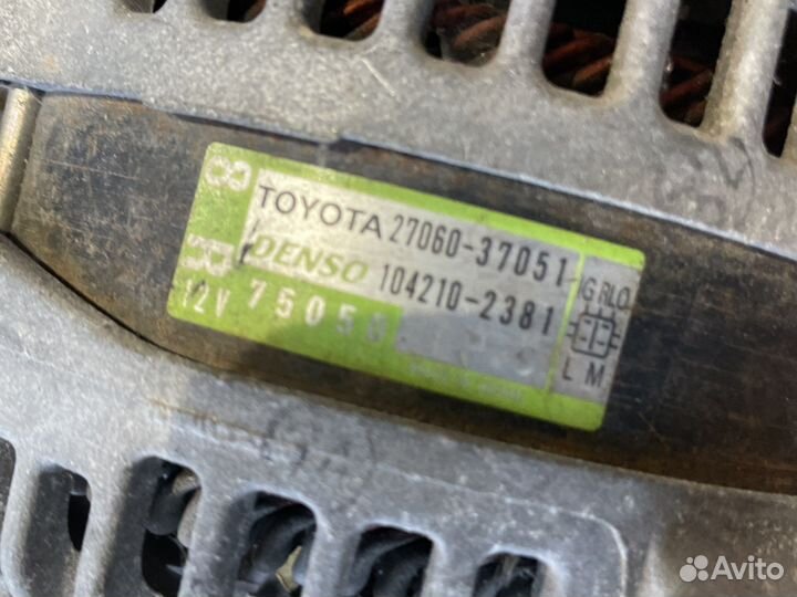 Генератор тойота рав 4 2.0 3ZR 2011 год