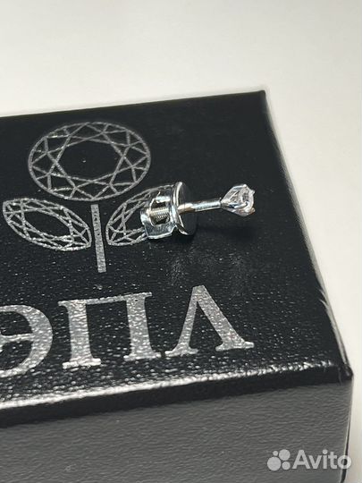 Серьги эпл пусеты с бриллиантами