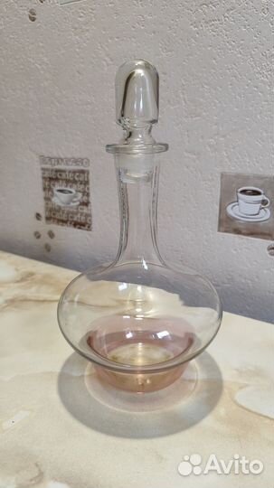 Штоф Графин из розового стекла СССР 200 мл