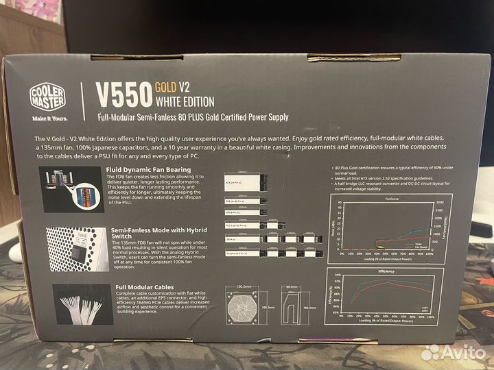 Модульный блок питания Cooler master v550