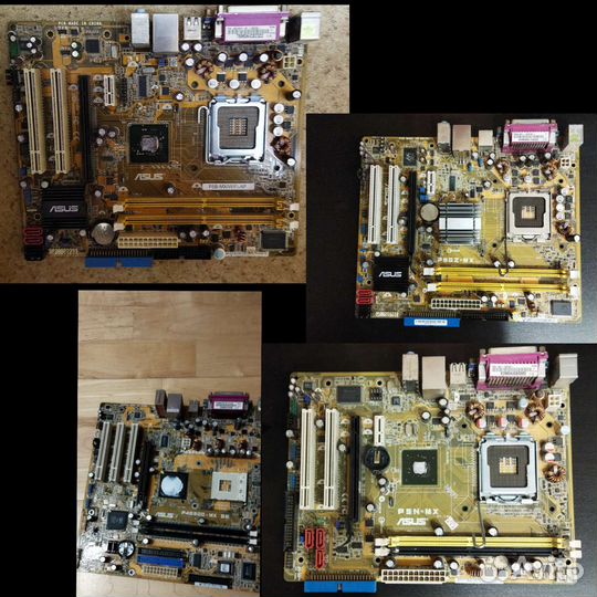 4 материнские платы 775 lga, цена за всё