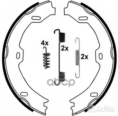 Колодки тормозные стояночного тормоза зад