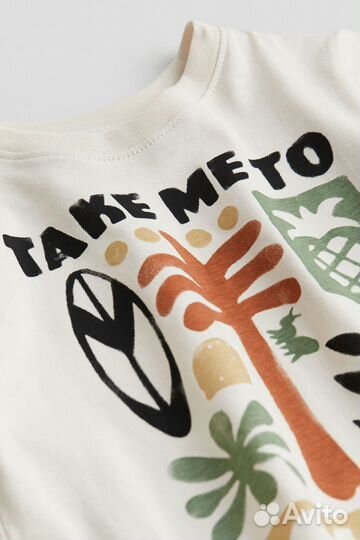 Футболка счастливые дни H&M р.6-8л