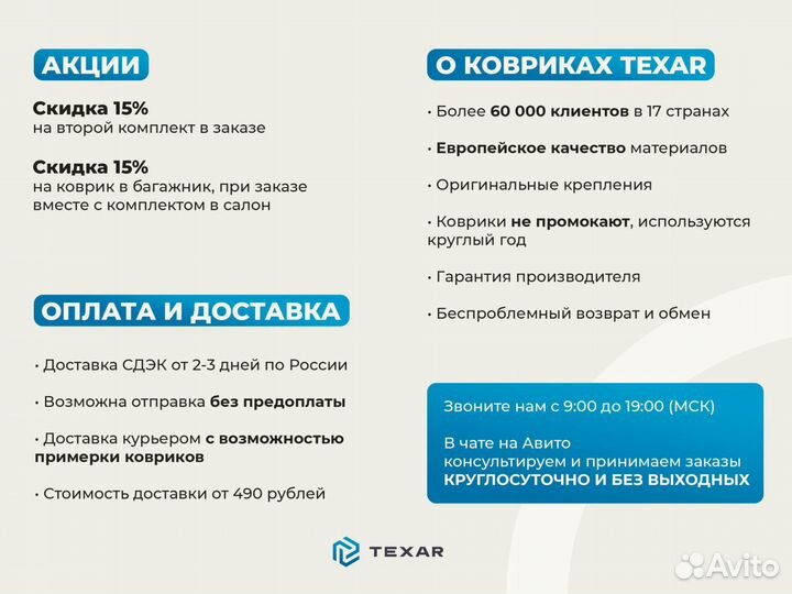 Коврики для Audi Q3 I (8U) ворсовые