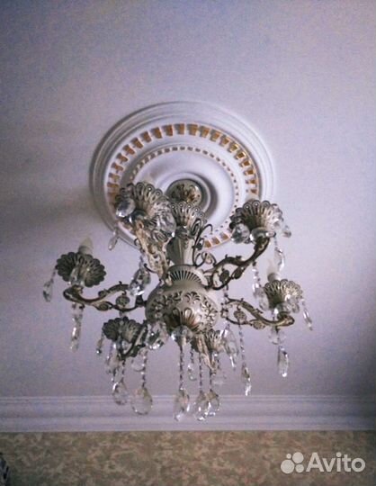 Люстра Иран бронза хрусталь эксклюзив новая 6 ламп