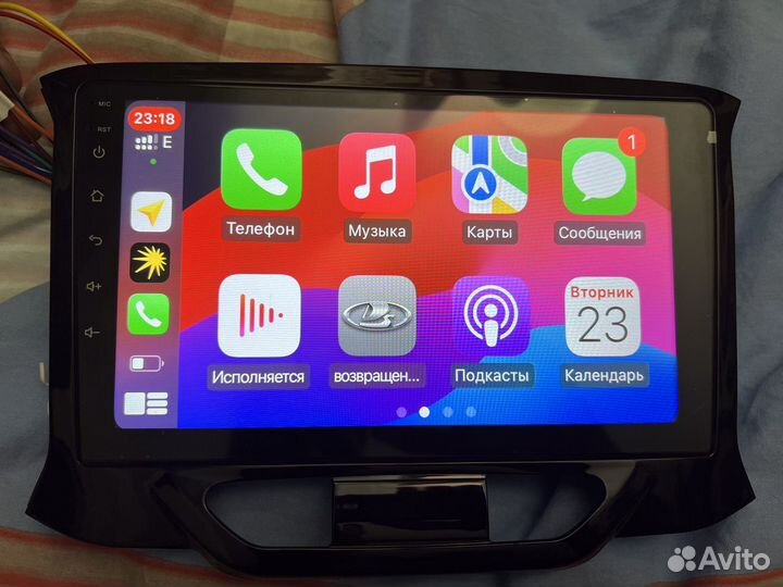 Магнитола android10 на 9 дюйм. лада xray с carplay