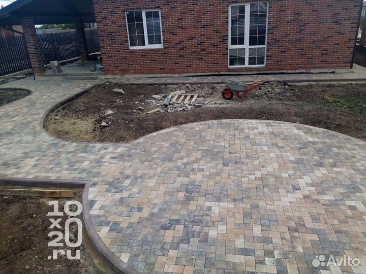 Тротуарная плитка, бордюры, газонная решетка