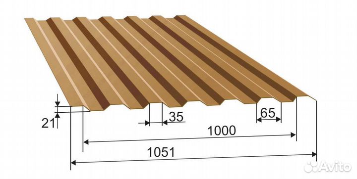 Профнастил С-21 Металлобаза Таврос