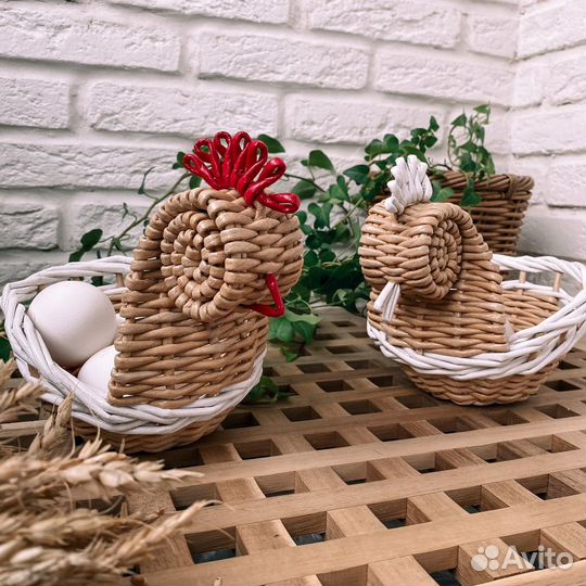 Пасхальная корзина курочка для яиц
