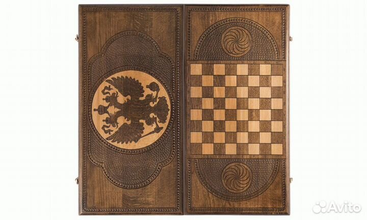 Нарды резные Герб РФ 60 Zakaryan