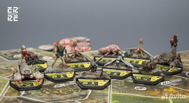 Миниатюры врагов для настольной игры Fallout