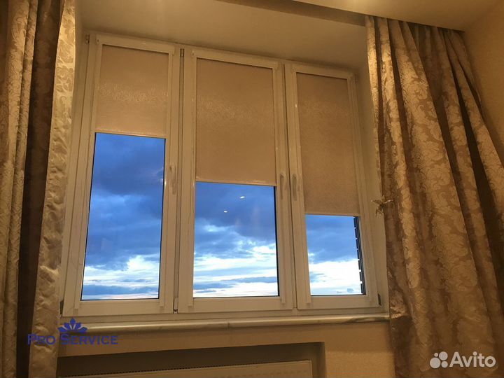 Рулонные шторы день ночь