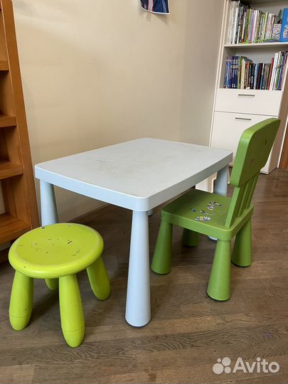 Детский стол, стул и табурет IKEA
