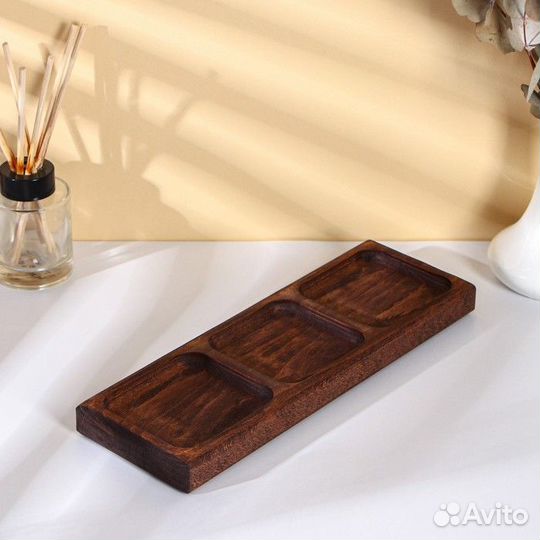 Менажница Adelica, 3 секции, 30102,5 см, тёмный бу