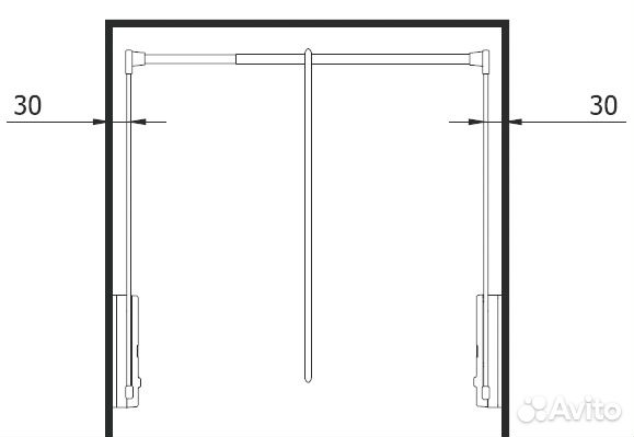 Пантограф Permo (Италия) для проема 630-1150 мм