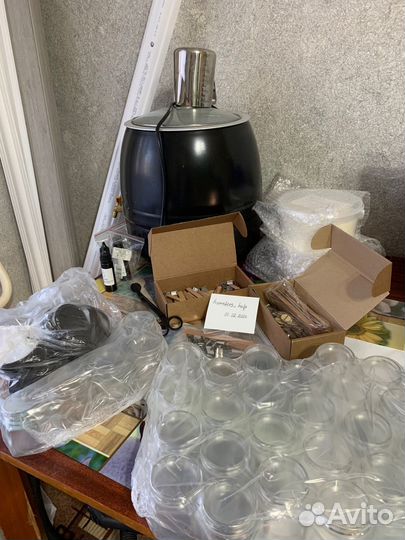 Воскоплав, воск, фитили, баночки и все для свечей