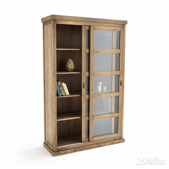 Шкаф книжный из массива дерева Сена