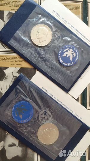 США 1 доллар 1972 Эйзенхауэр Лунный доллар Орел