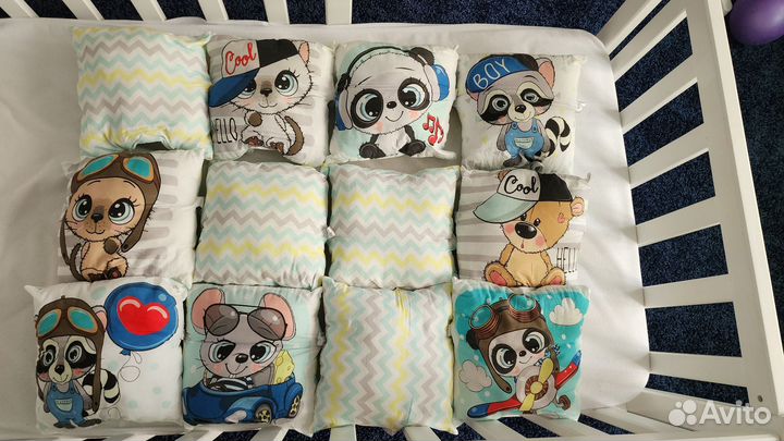 Бортики подушечки в кроватку