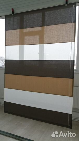 Римские шторы веревочный карниз