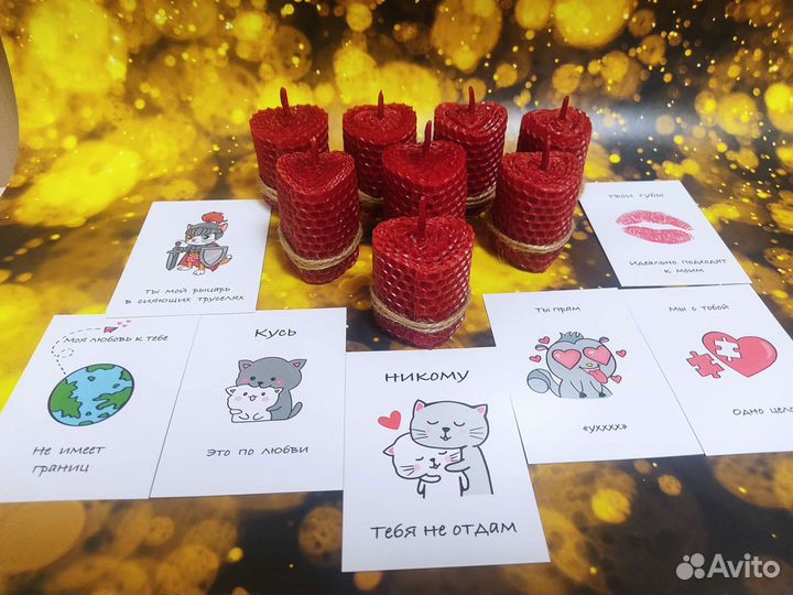 Валентинка подароК, свечКа в виде сердца