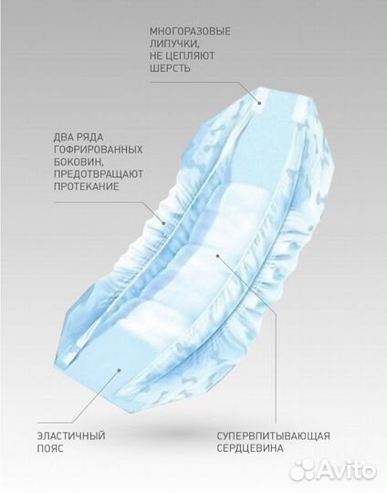 Подгузники-пояса для кабелей. Размер:М