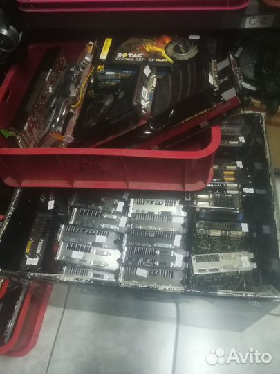 Видеокарты, б/у, старые, на расос, оптом