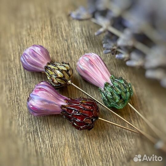 Брошь чертополох