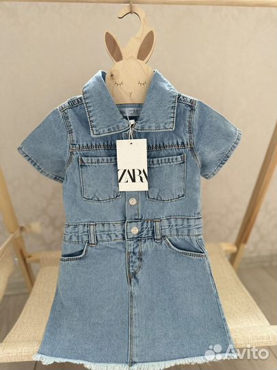 Джинсовый сарафан для девочки zara 98 110 116 zara
