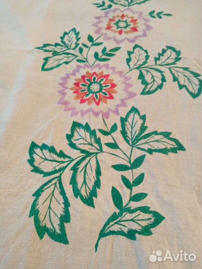 Подзор винтажный льняной