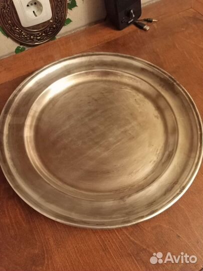 Поднос мельхиоровый