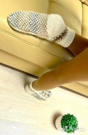 Носки женские пуховые Следки пуховые вязаные