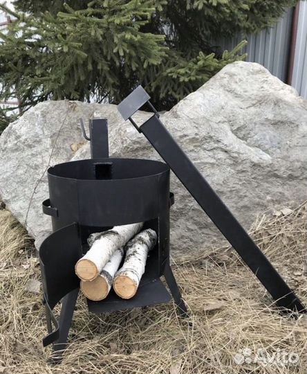 Казан 8л + печь с дымоходом (комплект)