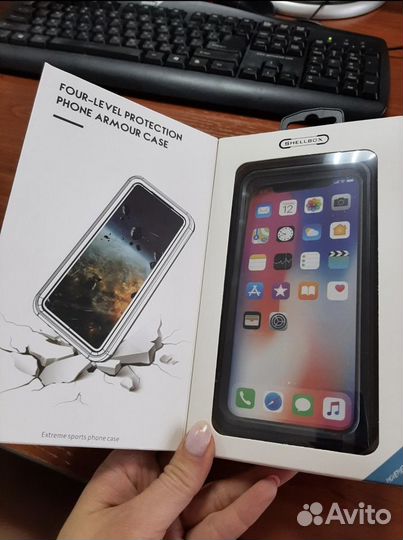 Новый чехол на iPhone XS (противоударный)