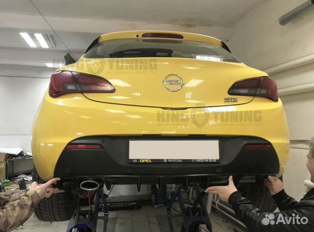 Диффузор заднего бампера опель астра j gtc (Узкий)