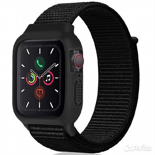 Ремешок тканевый на липучке для Apple Watch