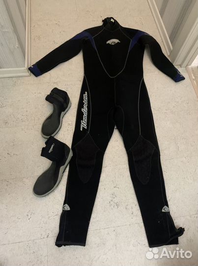 Комбинезон гидрокостюм для дайвинга ботинки
