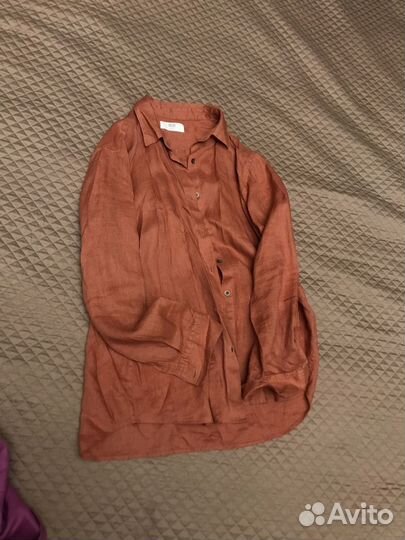 Рубашка льняная UniQlo S