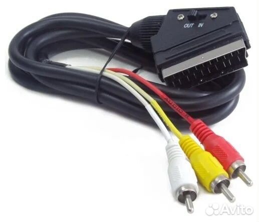 Кабель scart M3RCA M с переключателем