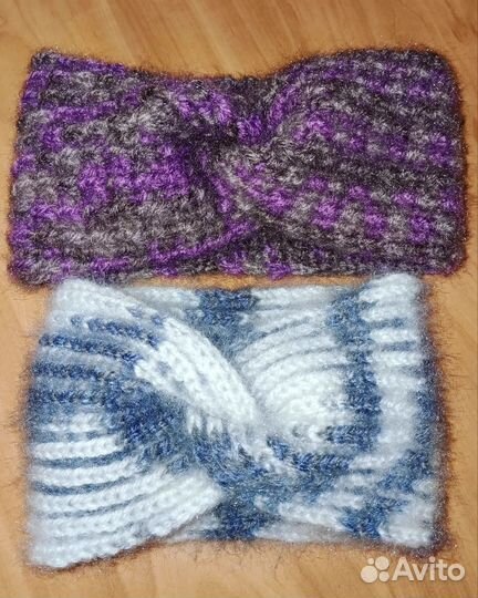 Повязка на голову вязаная