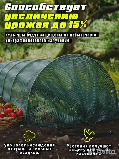 Сетка затеняющая 3мх15м 35 затенение