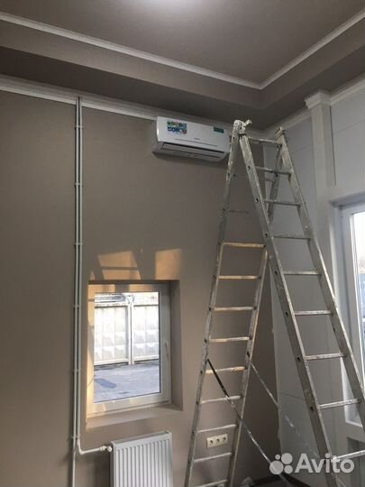 Установка сплит-систем закладка трассы