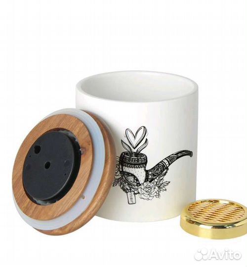 Керамическая банка для хранения табака