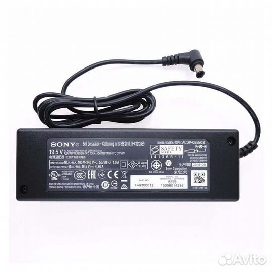 Адаптер для телевизоров Sony 19.5v 4.36a 82w