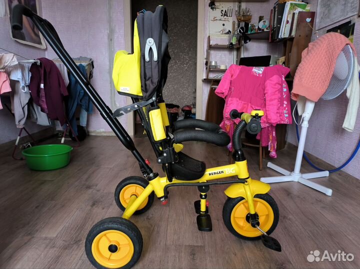 Велосипед коляска с ручкой сзади