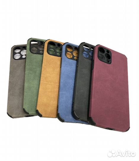 Чехол iPhone 12 pro замшевый с защитой камеры