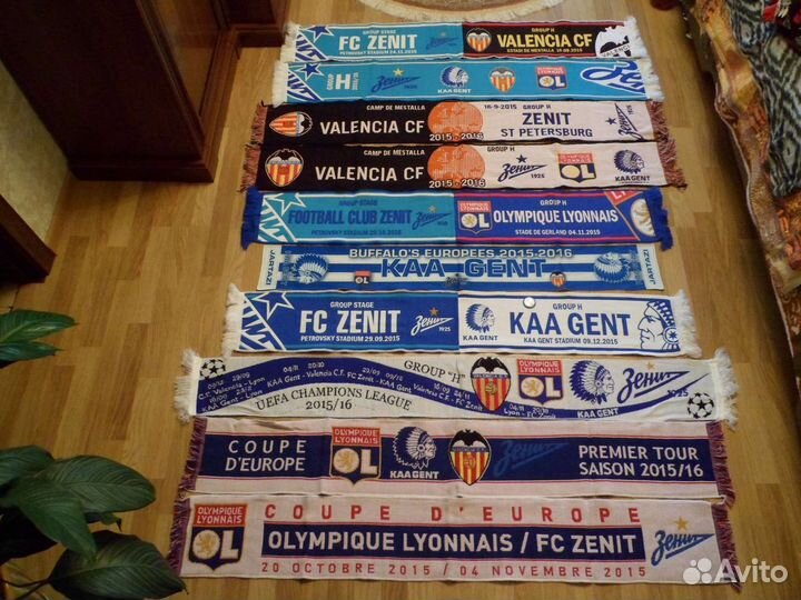 Матчевые шарфы фк Зенит Санкт-Петербург